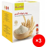 پک سه عددی پودر جوانه گندم برند بین استار برای تپلی بدن و صورت اصل