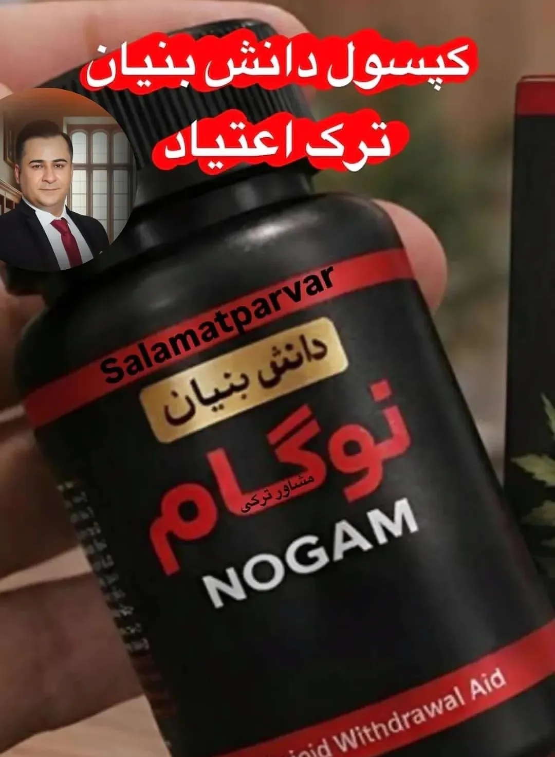 120 عدد کپسول گیاهی ترک اعتیاد نوگام مناسب ترک 1عدد در روز مواد ب2--09025650820